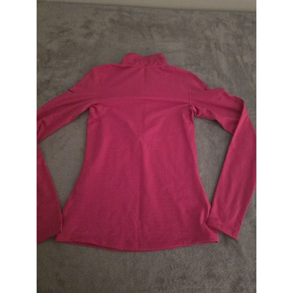 Nike Pro Warm Womens Size M Pullover Hot Pink Dri-Fit 1/2 Zip Active